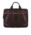 Campomaggi Dark Brown Briefcase In Orange
