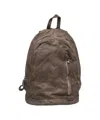 Campomaggi Distressed Leather Backpack With External Zip Pockets In Gray