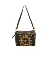 Campomaggi Embellished Studded Shoulder Bag In Brown