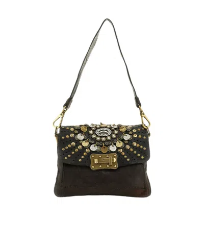 Campomaggi Flap Shoulder Bag In Black