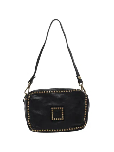 Campomaggi Kate Stud-embellished Shoulder Bag In Black