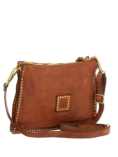 Campomaggi Kura Studded Shoulder Bag In Brown