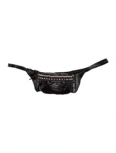 Pre-owned Campomaggi Leather Belt Bag In Black