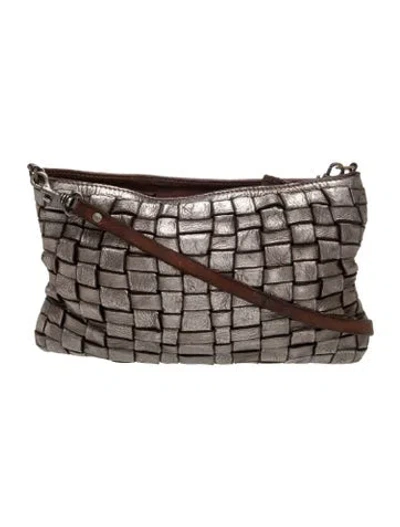 Pre-owned Campomaggi Leather Clutch In Grey