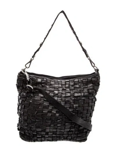 Pre-owned Campomaggi Leather Crossbody Bag In Black