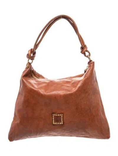 Pre-owned Campomaggi Leather Hobo In Brown
