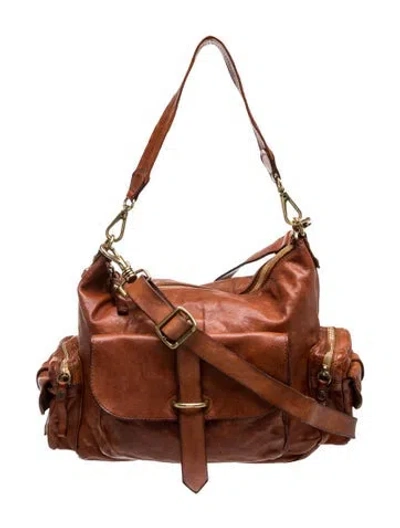 Pre-owned Campomaggi Leather Shoulder Bag In Brown