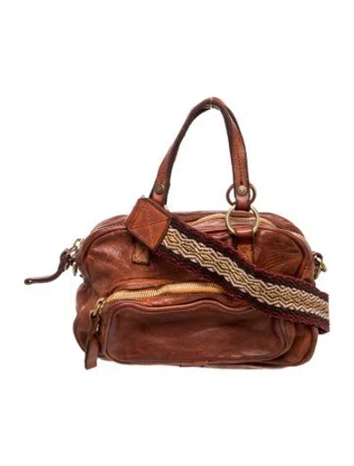 Pre-owned Campomaggi Leather Top Handle Bag In Brown