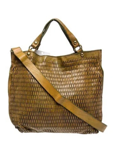 Pre-owned Campomaggi Leather Top Handle Bag In Neutral