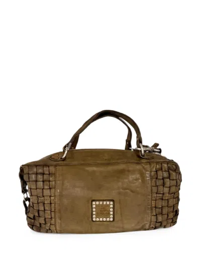 Campomaggi Rachele Studded Tote Bag In Brown