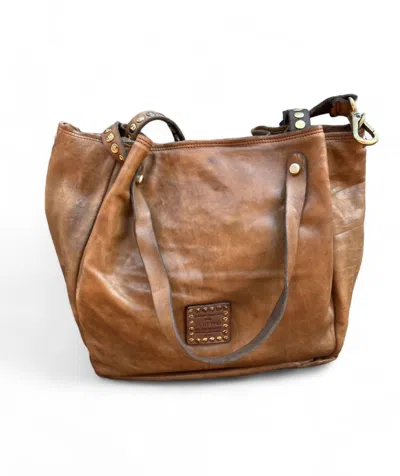 Campomaggi Shopping Piccola Bag In Cognac In Brown