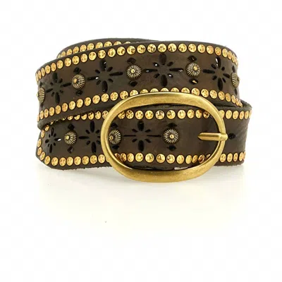 Campomaggi Women's Edith Studded Belt In Military In Green