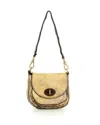 Campomaggi Women's Hasni Closed Crossbody Bag In Gold + Brown In Multi
