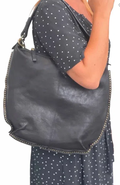 Campomaggi Women's Monosp Mezzaluna Leather Shoulder Bag In Grey In Gray