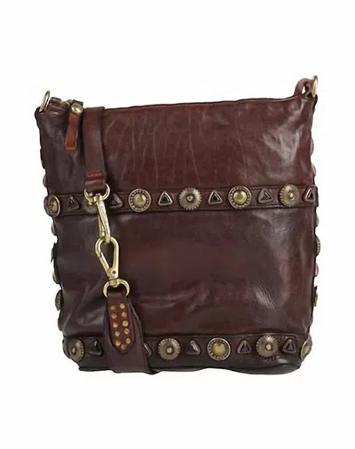 Campomaggi Women's Studded Shoulder Bag In Dark Brown