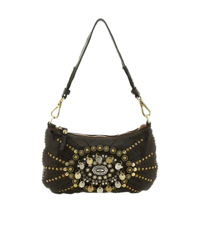 Campomaggi Zippered Shoulder Bag In Black