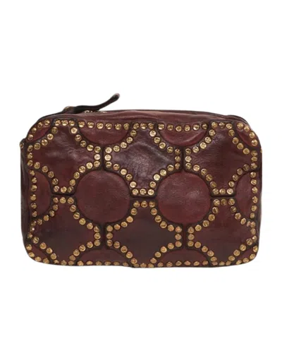Campomaggi Zippered Shoulder Bag In Wine Red