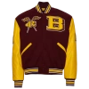 Campus Remix Mens  Bethune Cookman University Varsity Jacket In Maroon/gold