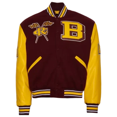 Campus Remix Mens  Bethune Cookman University Varsity Jacket In Maroon/gold