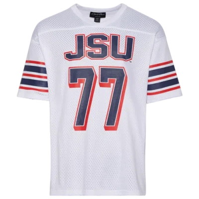 Campus Remix Mens  Jackson State University Football Jersey In Navy/red