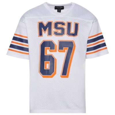 Campus Remix Mens  Morgan State University Football Jersey In Orange/blue
