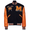 Campus Remix Mens  Morgan State University Varsity Jacket In Orange/blue