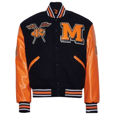 Campus Remix Mens  Morgan State University Varsity Jacket In Orange/blue