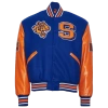 Campus Remix Mens  Savannah State University Varsity Jacket In Blue/orange