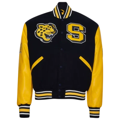 Campus Remix Mens  Southern University Varsity Jacket In Yellow/blue