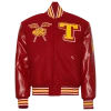 Campus Remix Mens  Tuskegee University Varsity Jacket In Gold/red
