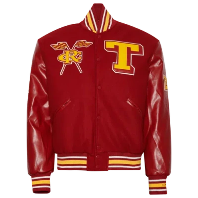 Campus Remix Mens  Tuskegee University Varsity Jacket In Gold/red