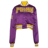 Campus Remix Womens  Praire View A&m University Satin Jacket In Purple/yellow