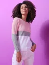 Campus Sutra Women Colorblock Stylish Casual Sweaters In Multi