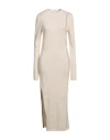 Can Pep Rey Woman Maxi Dress Cream Size S Organic Cotton In White