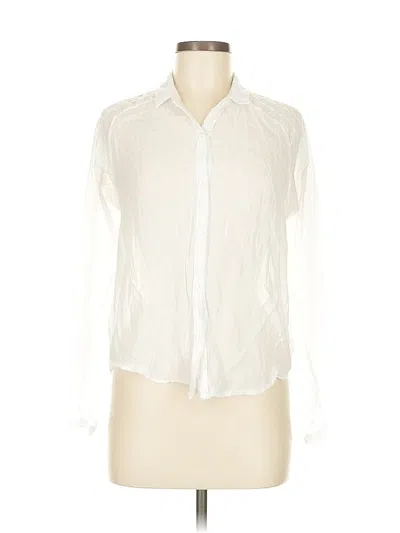 Pre-owned Can Tao Long Sleeve Blouse In White