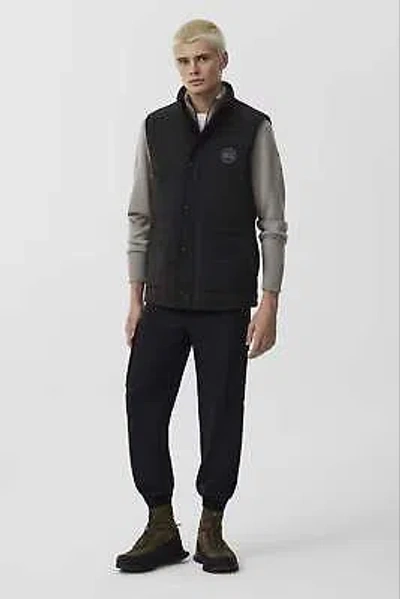 Pre-owned Canada Goose - Men Black Label Freestyle Crew Vest In 61 Black