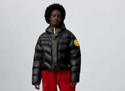 Pre-owned Canada Goose - Reversible Crop Wave - Puffer 001 - True Black - S