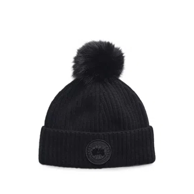 Canada Goose 5106w-9061 Cashmere Blend Pom Toque In Black