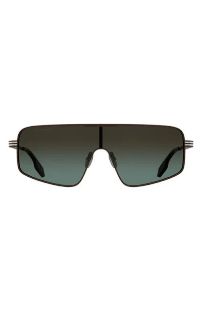 Canada Goose 58mm Gradient Modified Rectangular Shield Sunglasses In Matte Burgundy