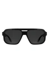 Canada Goose 59mm Modified Rectangular Sunglasses In Black