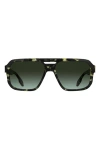 Canada Goose 59mm Modified Rectangular Sunglasses In Brown