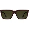 Canada Goose 59mm Modified Rectangular Sunglasses In Matte Burgundy