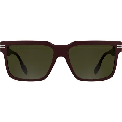 Canada Goose 59mm Modified Rectangular Sunglasses In Matte Burgundy