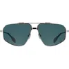 Canada Goose 61mm Aviator Sunglasses In Light Gunmetal