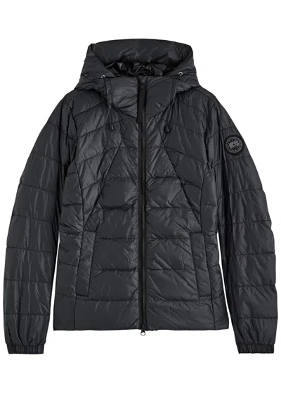 Canada Goose Abbott Hooded Quilted Nylon Jacket In Black