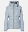 Canada Goose Abbott Hooded 750 Fill Power Down Jacket In Blue
