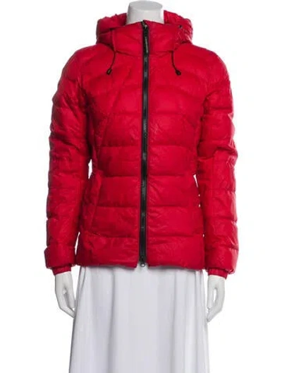 Pre-owned Canada Goose Abbott Nylon Down Jacket In Red