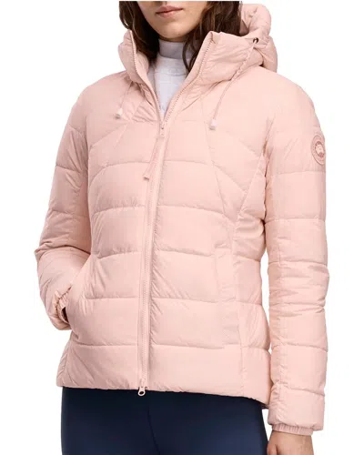Canada Goose Abbott Tonal Label Down Hoodie In Pink