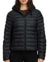 Canada Goose Aethera Tonal Label Down Hoodie In Black