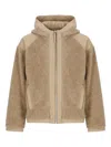 Canada Goose Reversible Hooded Boucle Padded Jacket In Nude
